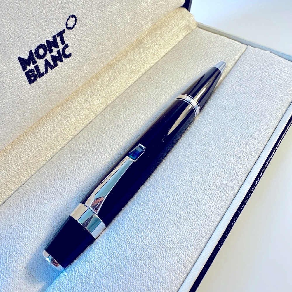 ✨MONTBLANC Boheme Blue Sapphire Platinum Ballpoint Pen✨